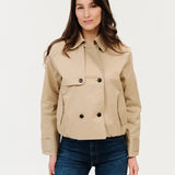 Six Fifty | Arden - Cropped Trench - Pebble