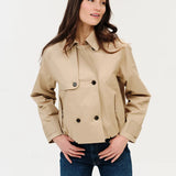 Six Fifty | Arden - Cropped Trench - Pebble