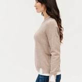 Six Fifty | Mar -Double Layer Notched  - Latte