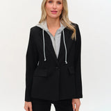 Six Fifty | Drew Blazer with Sweatshirt Insert - Black
