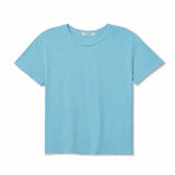 Perfect White Tee | Harley Cotton Boxy Crew - Milky Blue