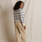 Perfect White Tee | Ximena - Stripe Rugby Sweater - Oatmeal Heather