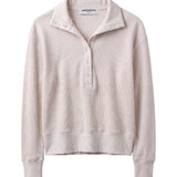 Perfect White Tee | Zia Waffle Placket Collar Pop Over - Oatmeal