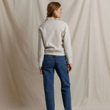 Perfect White Tee | Zia Waffle Placket Collar Pop Over - Oatmeal
