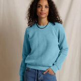 Perfect White Tee | Ziggy Reverse Crew Neck -  Milky Blue