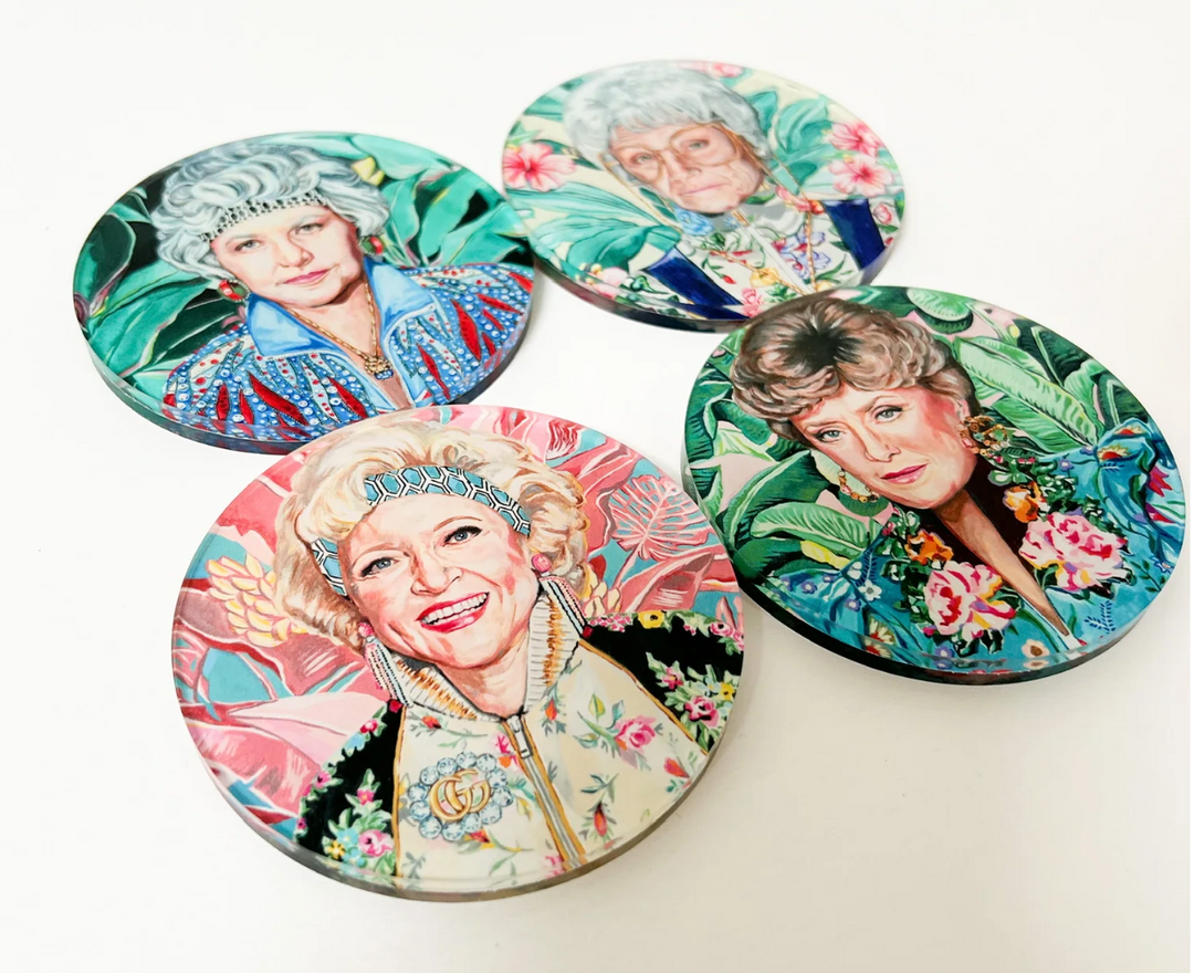 Golden Gals Set of 4 Coasters